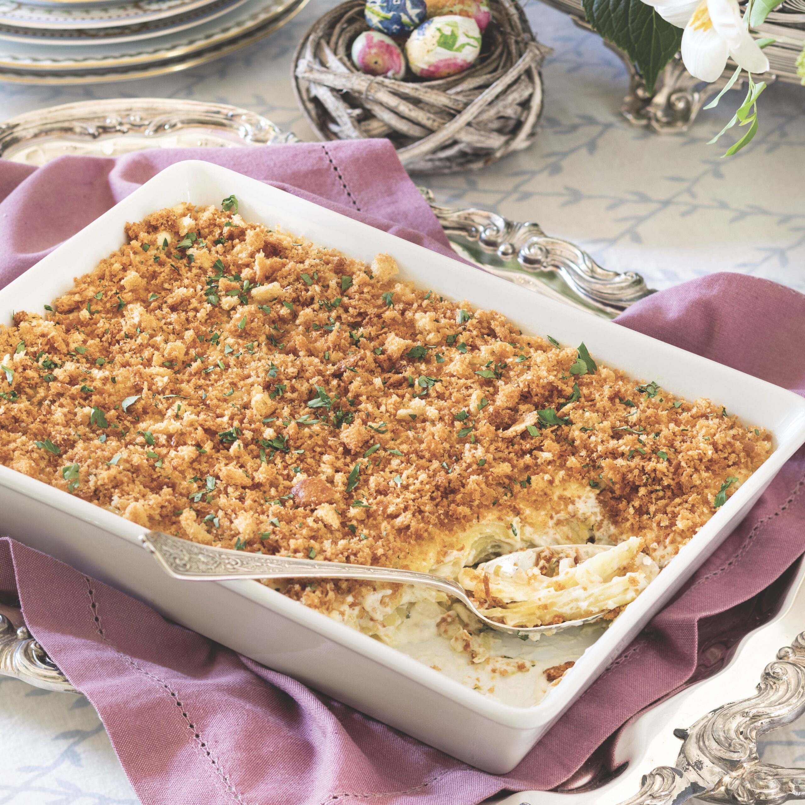 casserole in a white dish