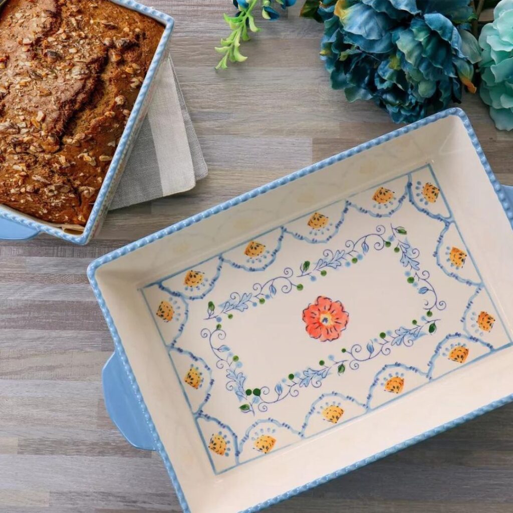 Floral baking dishes