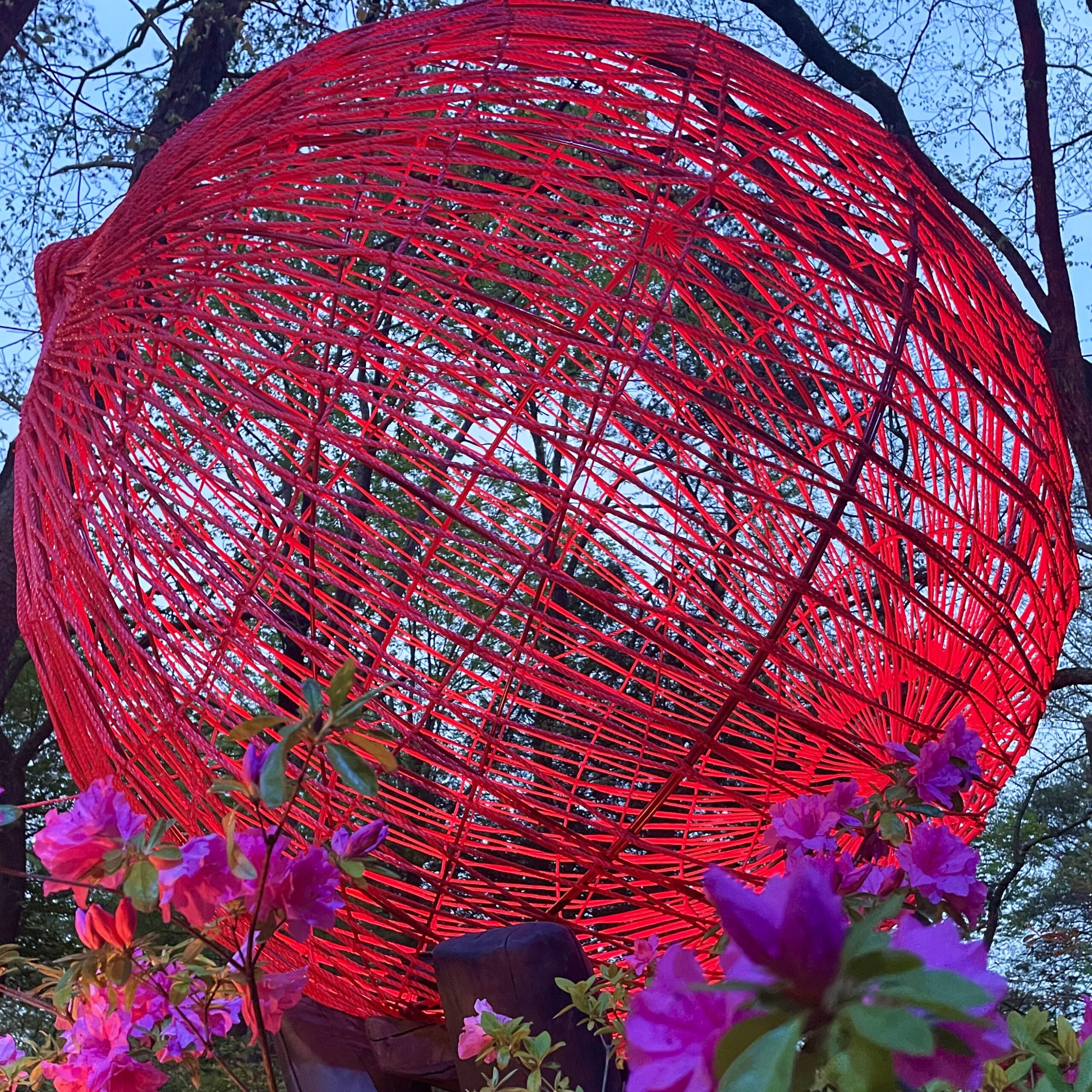 Red string sculpture at Rock City