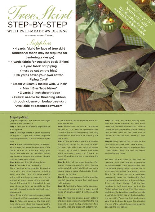 How to Make a Tree Skirt, StepbyStep