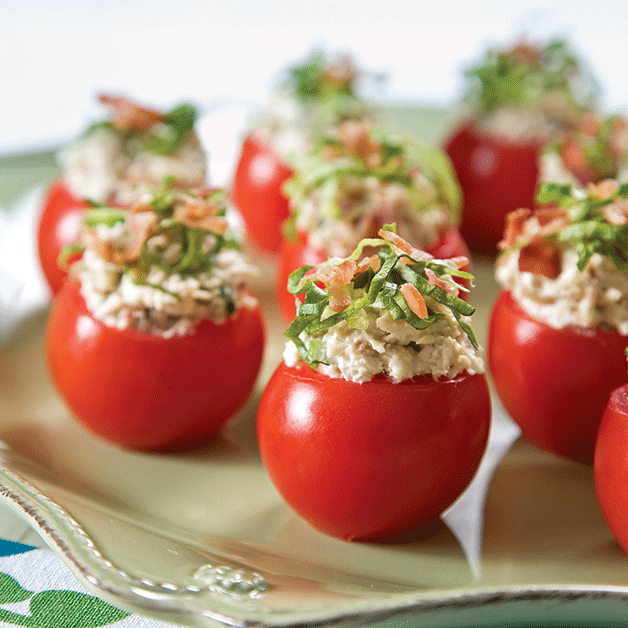 BLT Chicken Salad Stuffed Tomatoes Recipe