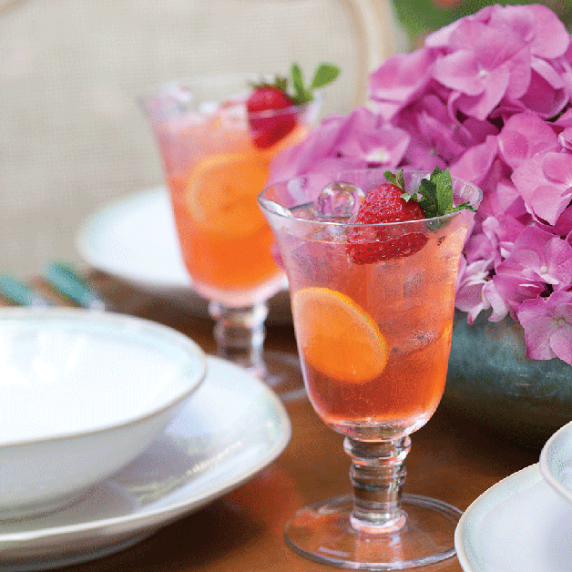 Strawberry Mint Spritzers Recipe