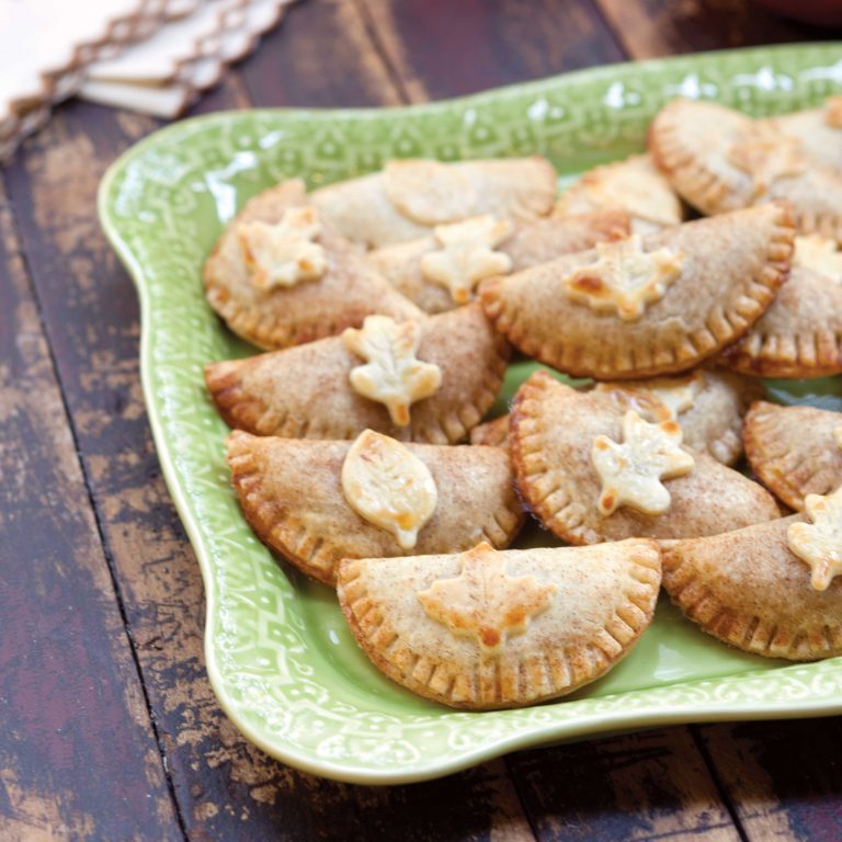 Pumpkin Patch Hand Pies on a green platter