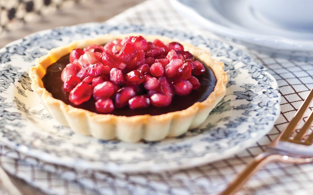 Chocolate Pomegranate Tartlets