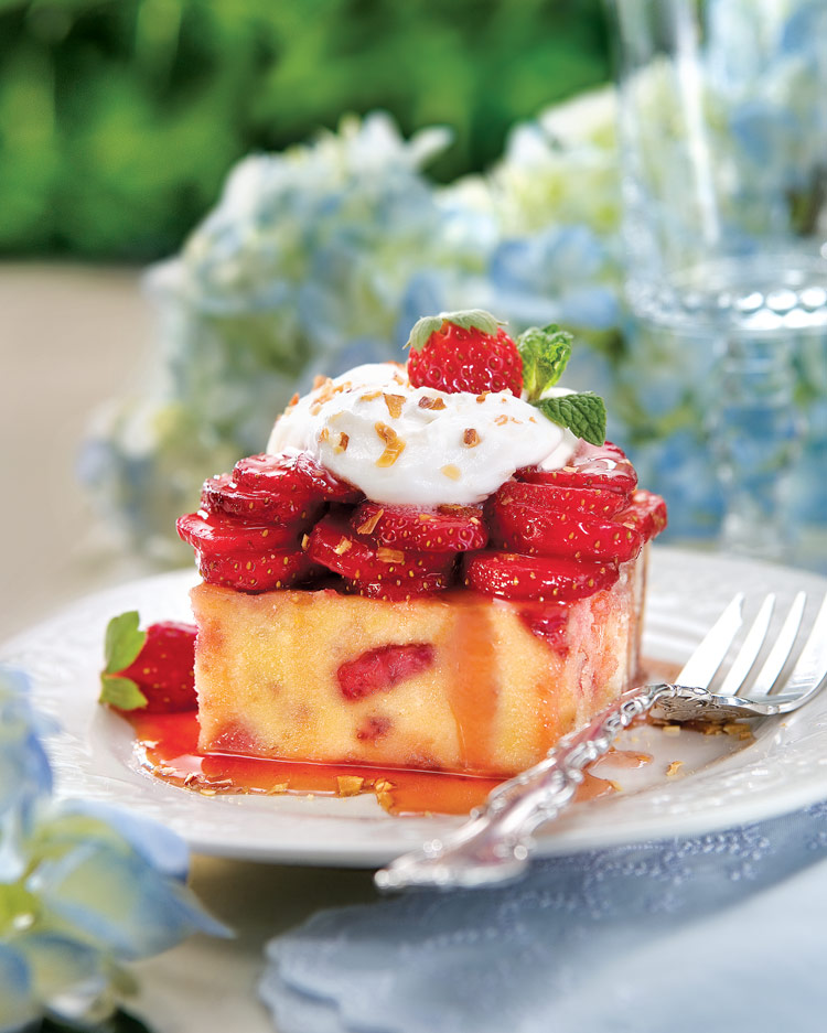 Strawberry Shortcake with Amaretto Cream