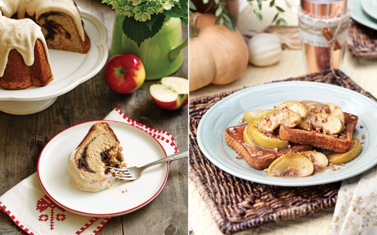 A photo of Apple Butter Pound Cake and Cinnamon Apple French Toast