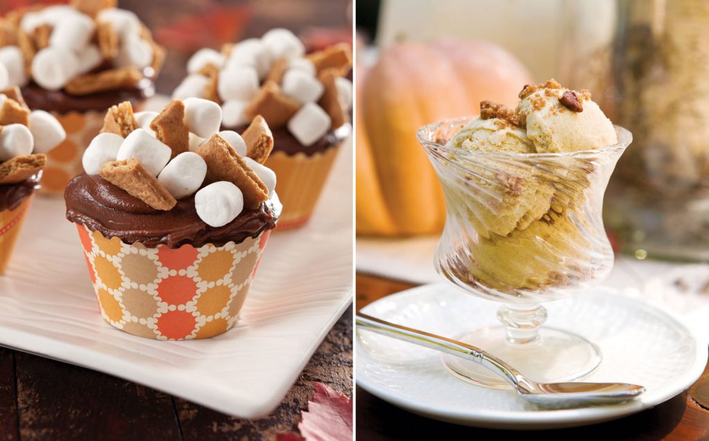 A picture of S’more Cupcakes and Pumpkin Pie Ice Cream