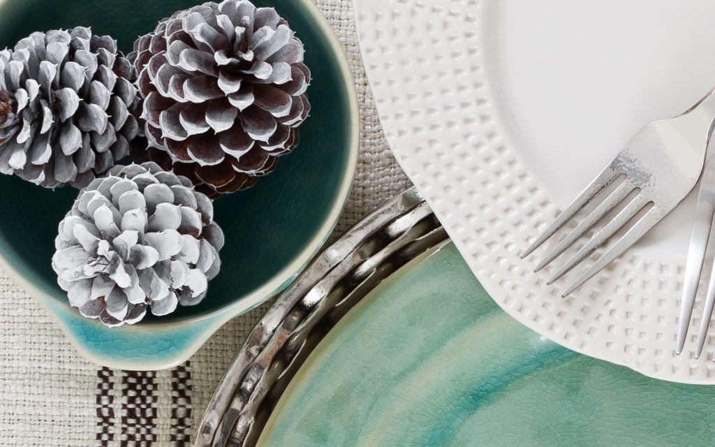 A photo of aqua marine Corsica dishes by Cassafina for Mix & Match