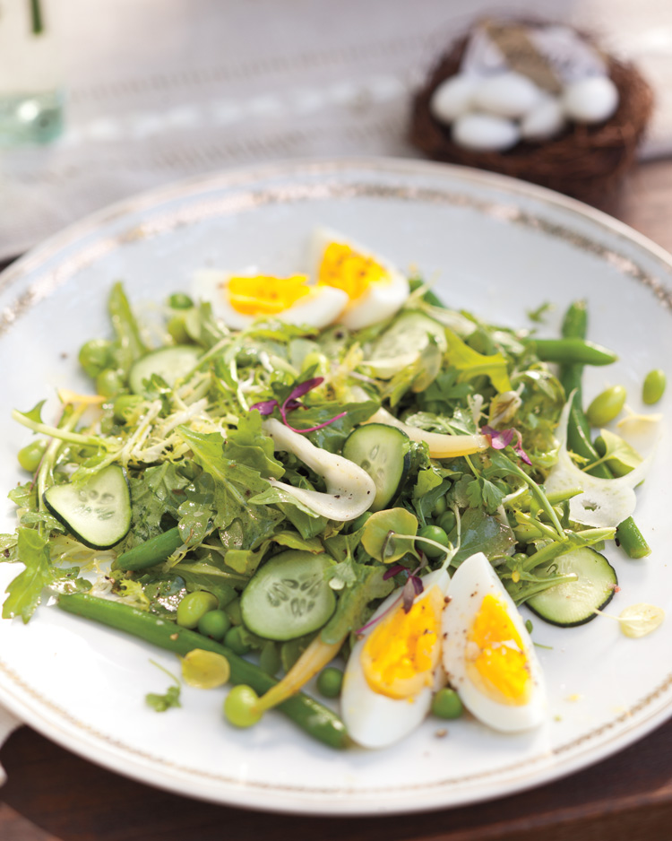 A picture of Southern Lady magazine's Eastertime Salad with Lemon Dill Vinaigrette