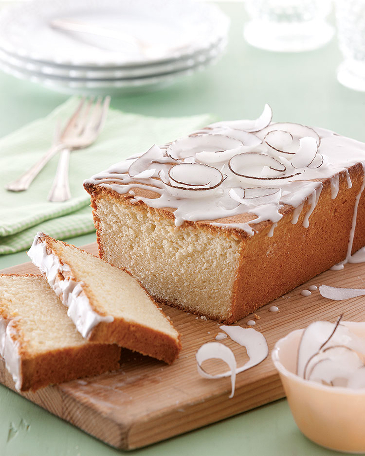 A picture of coconut pound cake