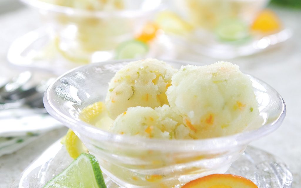 A picture of citrus sorbet