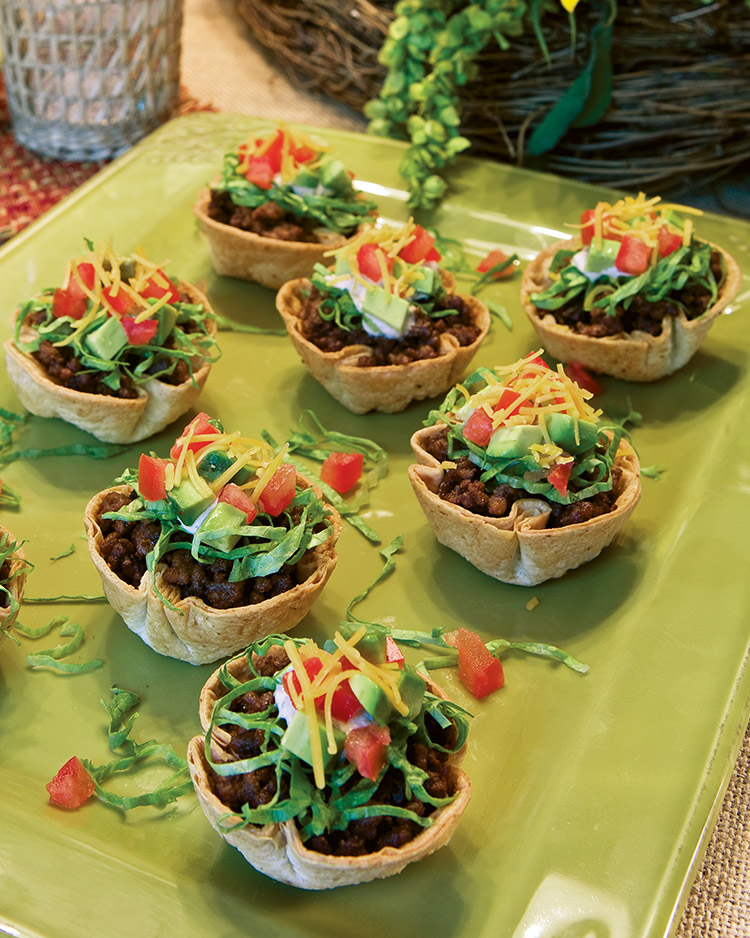 easy appetizers Mini Taco Salads
