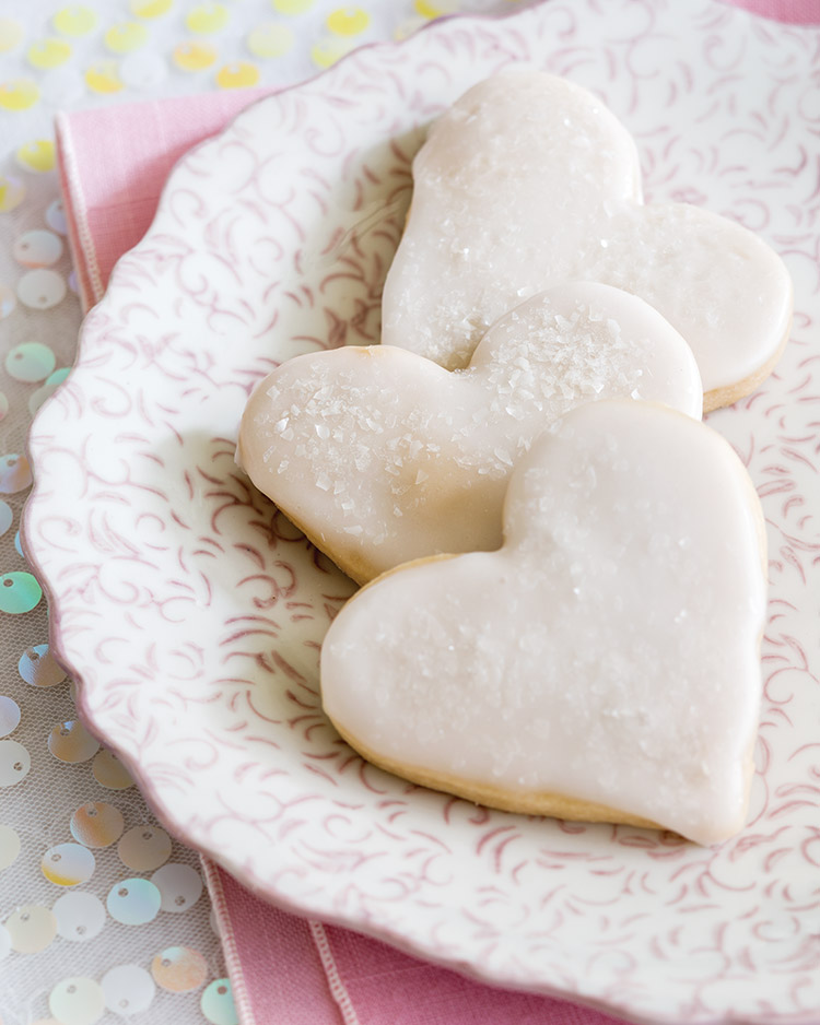 Glazed Sweetheart Cookies