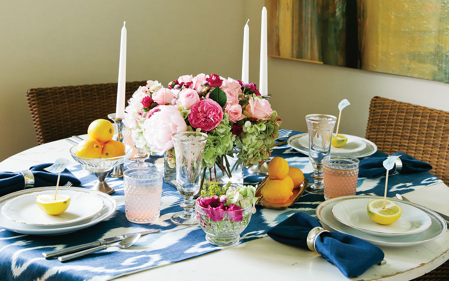 Citrus Splash Menu & Tablescapes