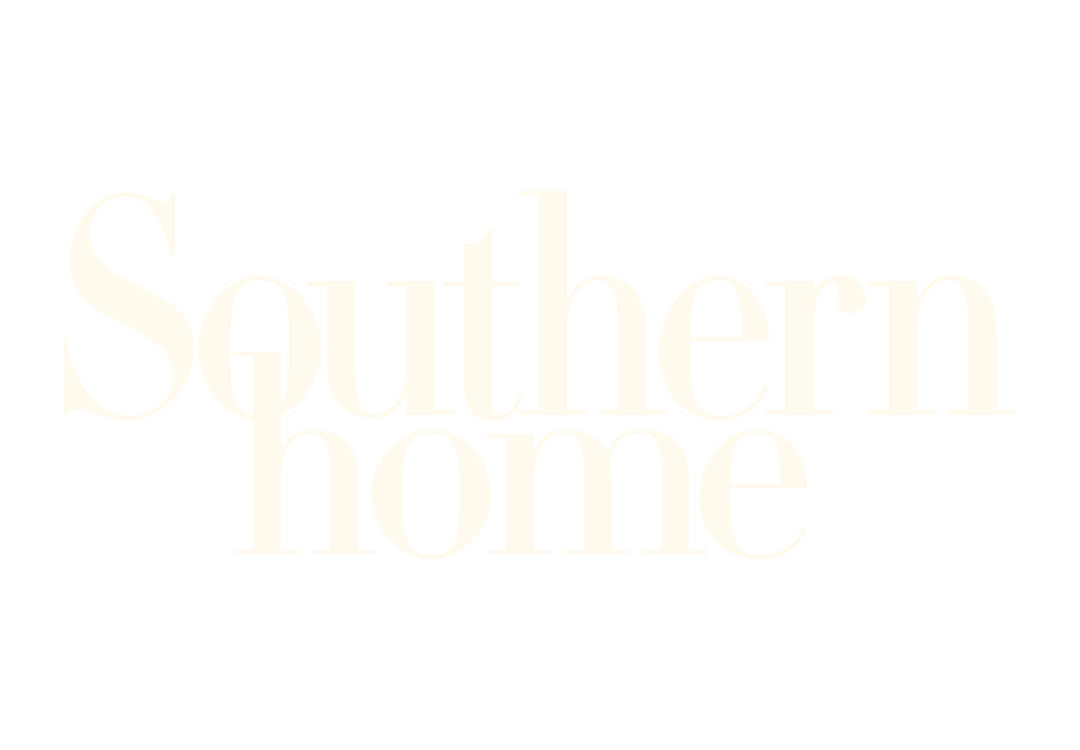 Southern Home logo in pale cream serif typography on a white background.