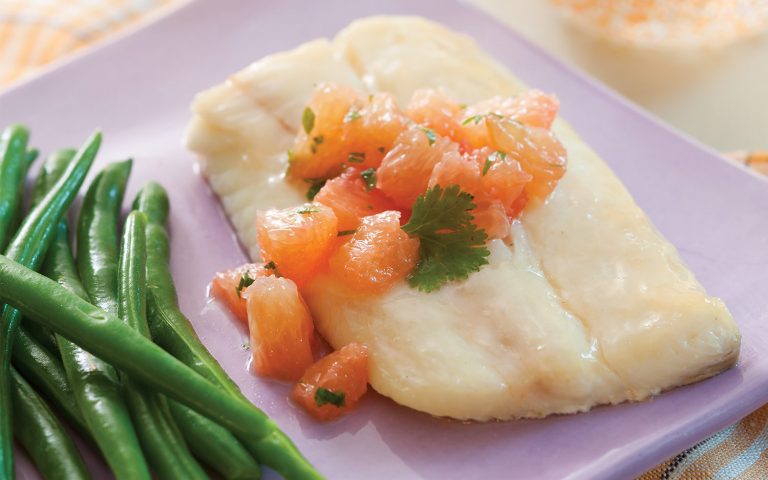 Grapefruit Baked Halibut