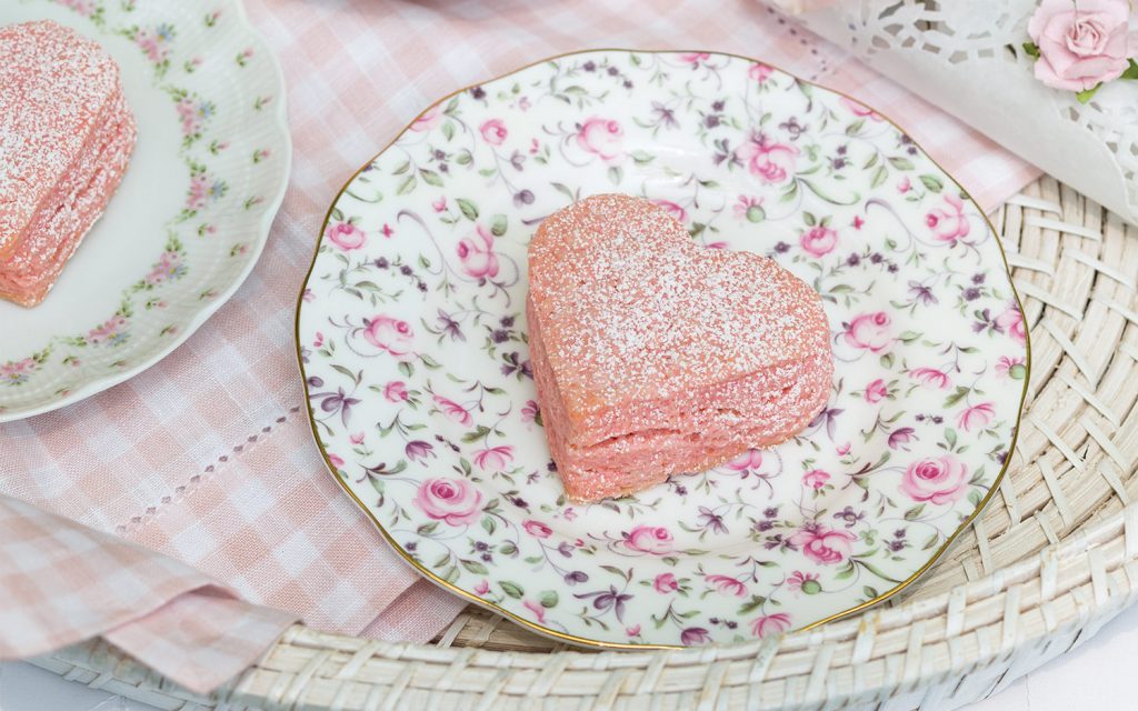 Pink Heart Scones