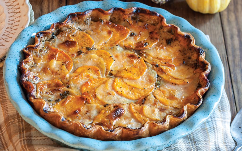 Mixed Mushroom and Grantineed Potato Pie