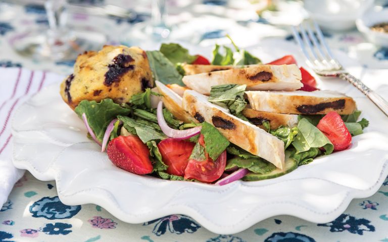Grilled Chicken Salad with Strawberry Vinaigrette