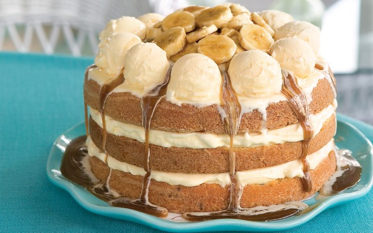 Bananas Foster Ice Cream Cake