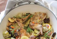 Rabbit Fricassee with Artichokes and Citrus Rabbit Fricassee with Artichokes and Citrus