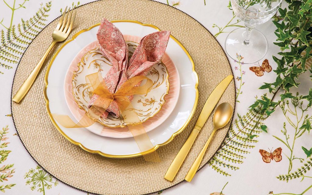 Festive Bunny Ears Napkin Fold Video Tutorial