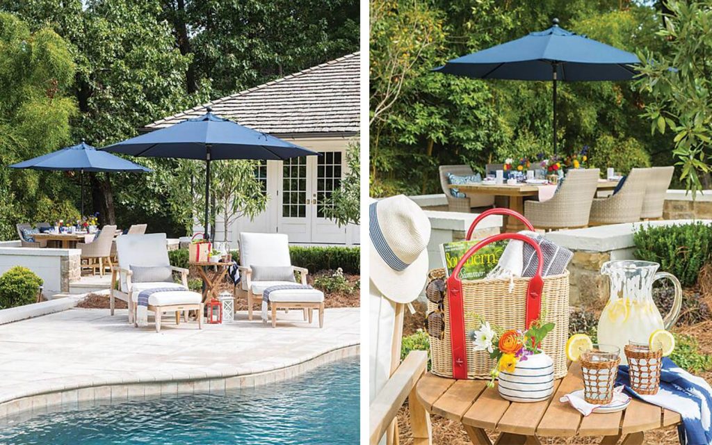 Fourth of July party by the pool