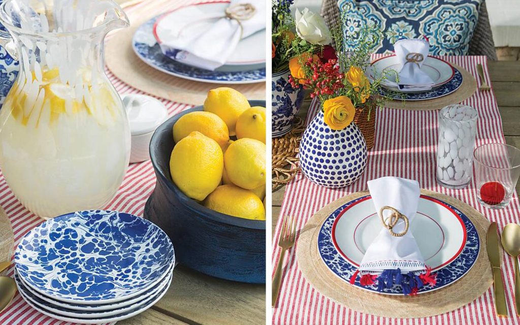 Lemonade and Fourth of July tableware