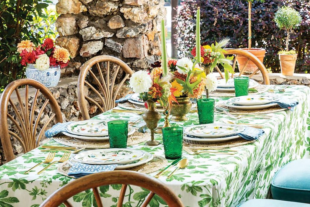 Autumn supper on the porch