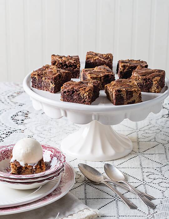 Chocolate recipes swirled peanut butter brownies