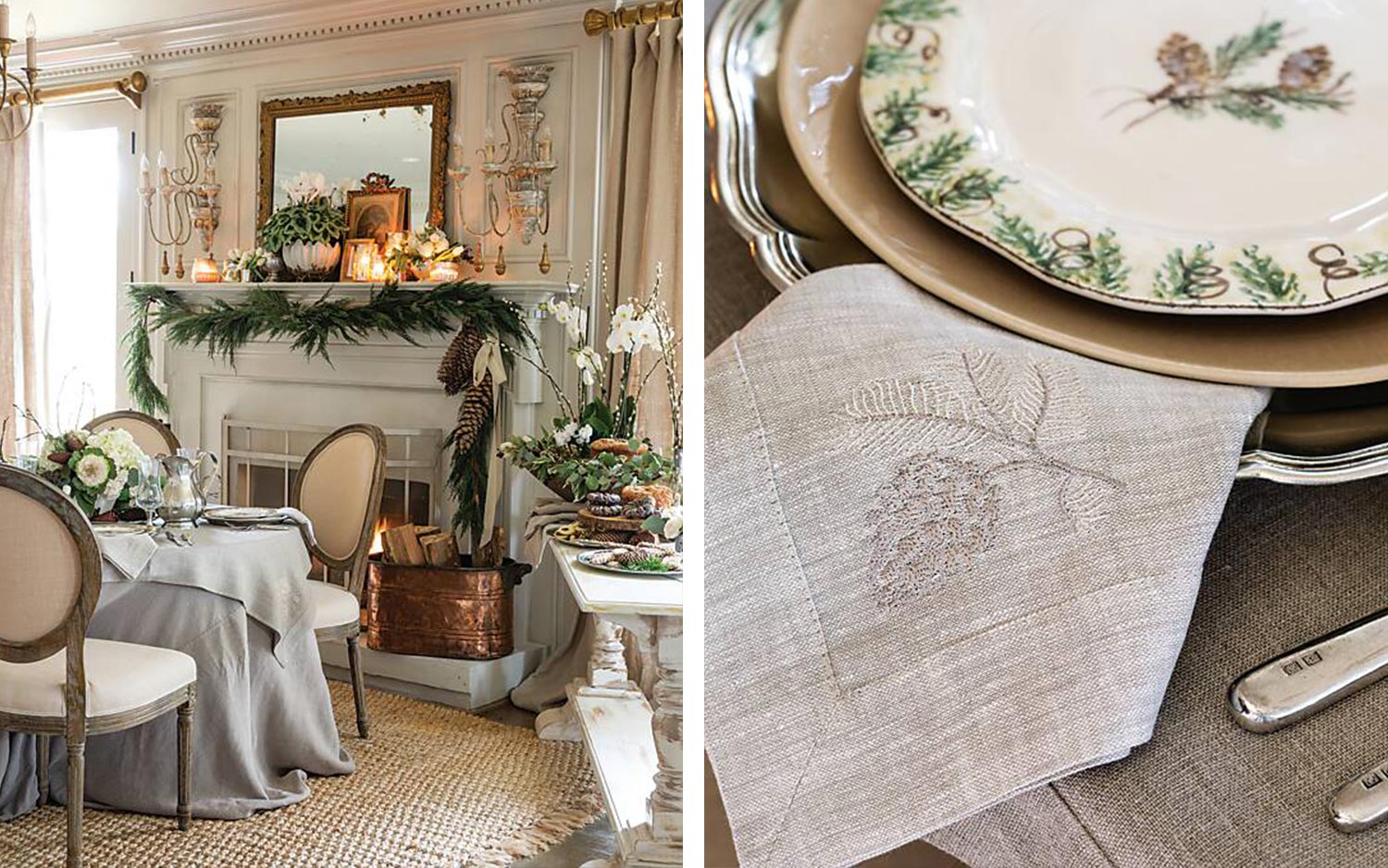 Set a Welcoming Wintry Table by the Fire