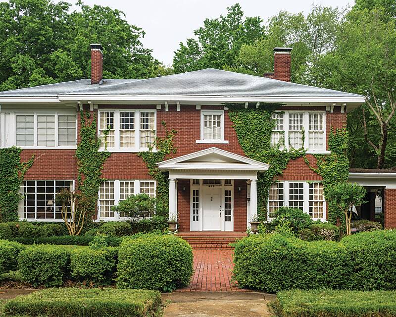 Historic brick home featured in the filming of The Help in Greenwood, Mississippi