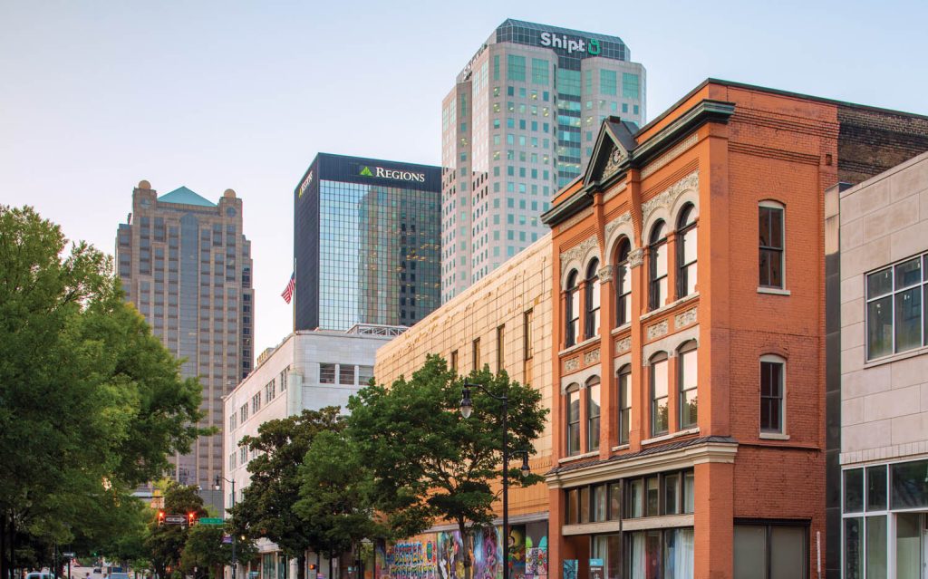 Downtown Birmingham streetscape