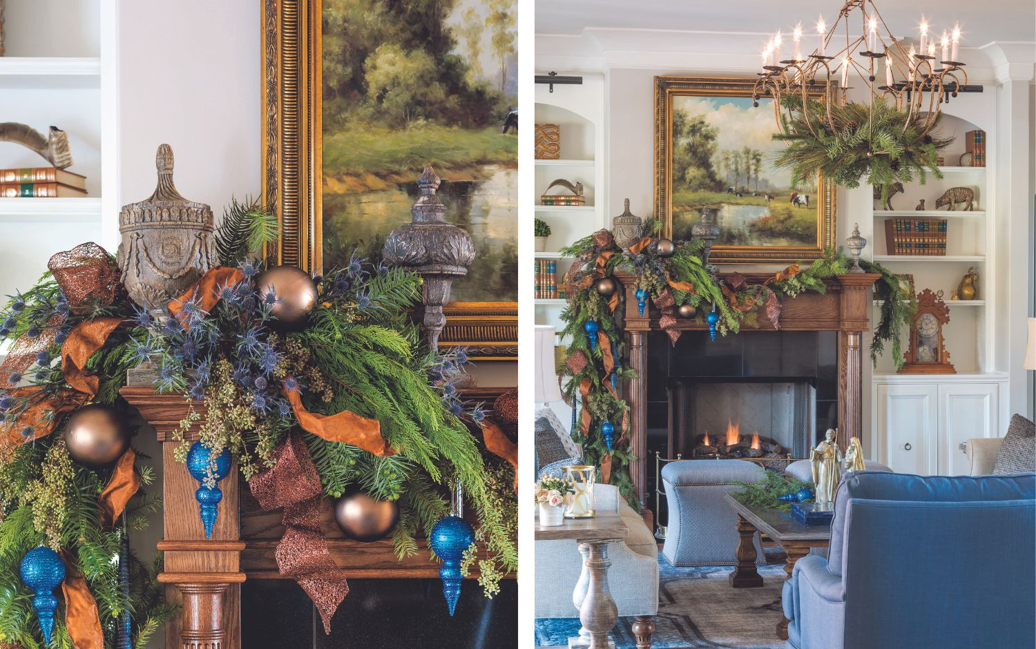 Five of the Coziest Christmas Fireplaces