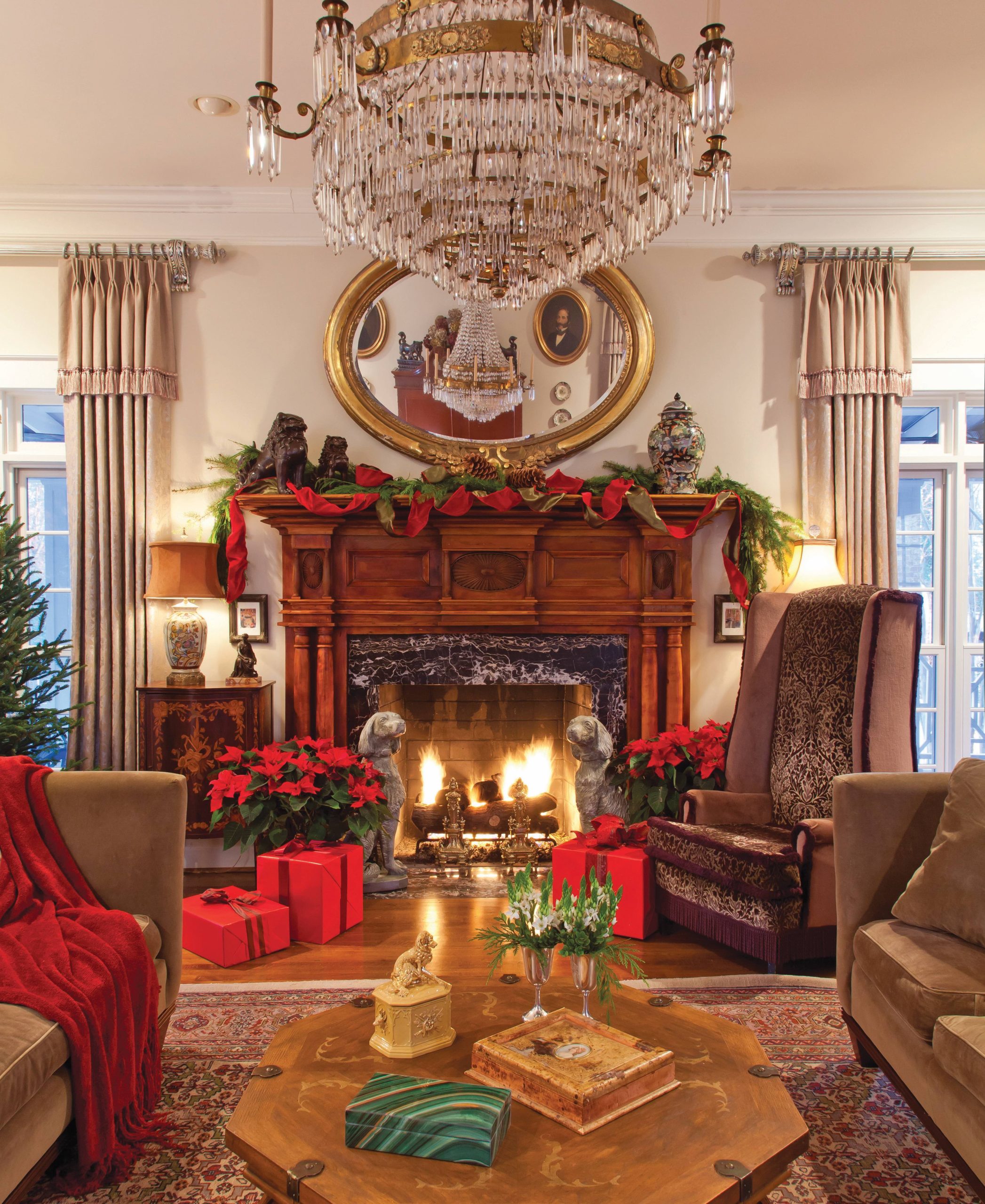 Five of the Coziest Christmas Fireplaces