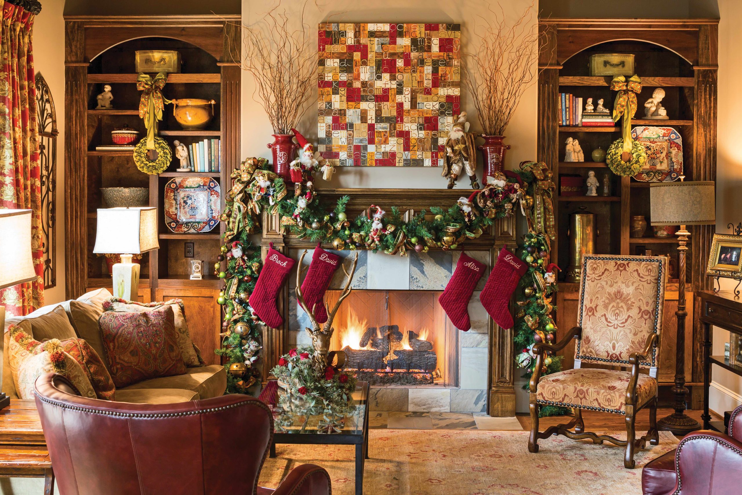 Five of the Coziest Christmas Fireplaces