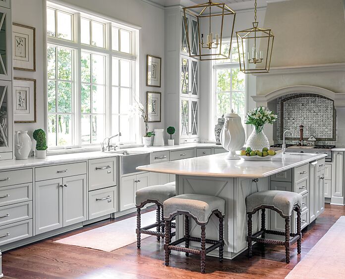 Serene Shades of Blue & Classic Finery in an Arkansas Home