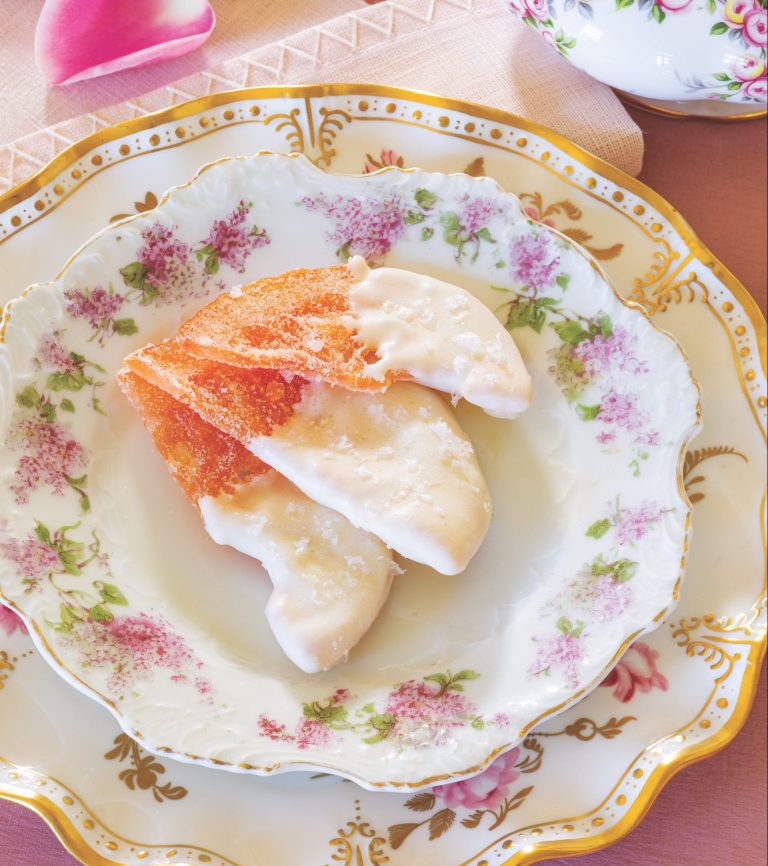White Chocolate-Dipped Candied Grapefruit