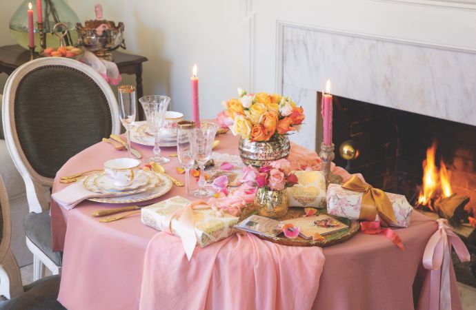 Romantic Valentine's Day table for two