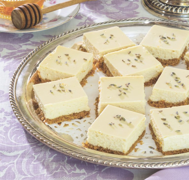Honey-Lavender Cheesecake Bars