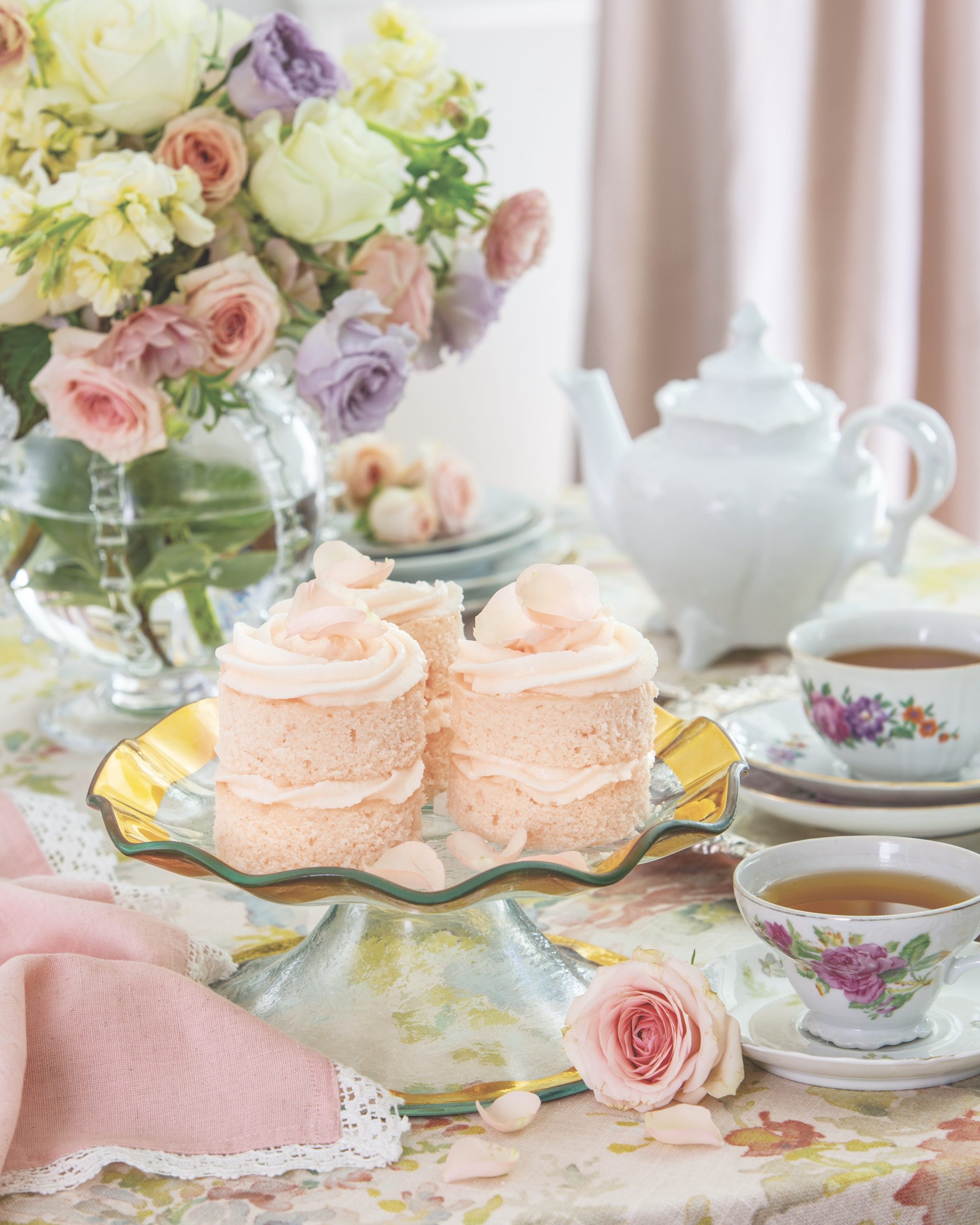 Pink Champagne Mini Cakes