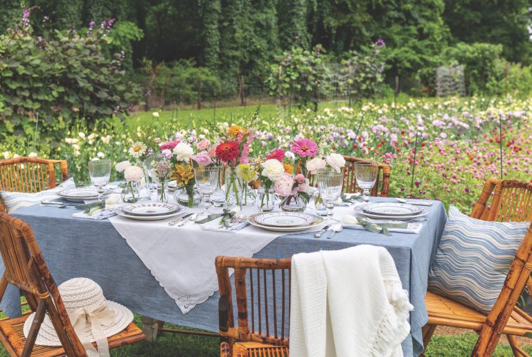 Host Friends for Lunch Amid the Blossoms