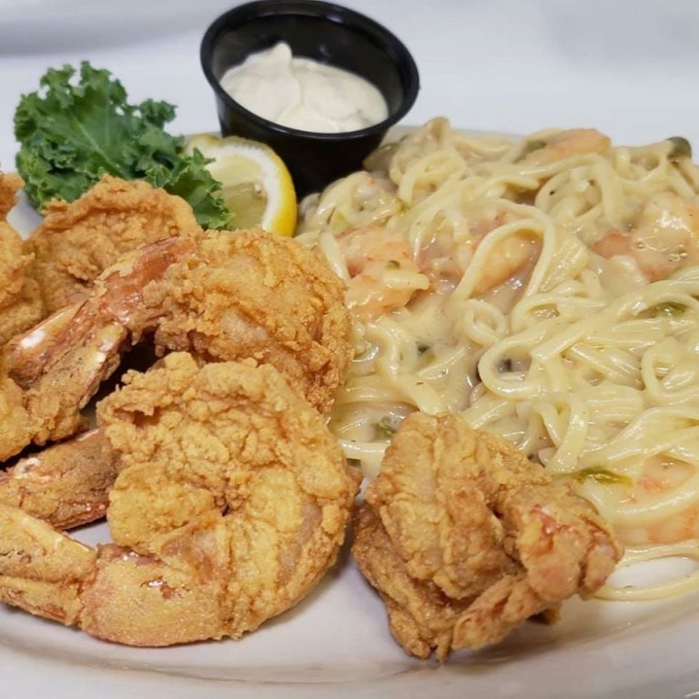 Fried Shrimp and Pasta