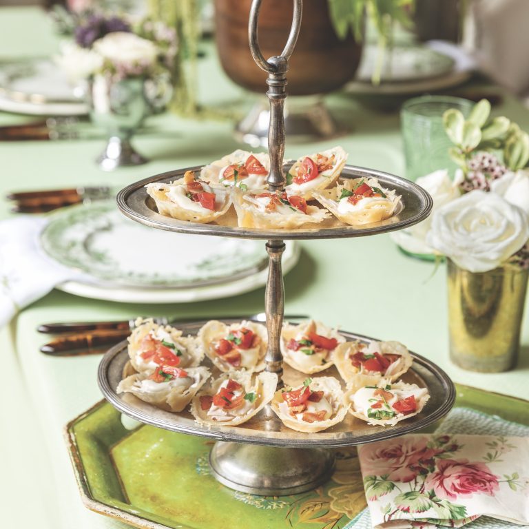Parmesan Crisp Hot Brown Bites