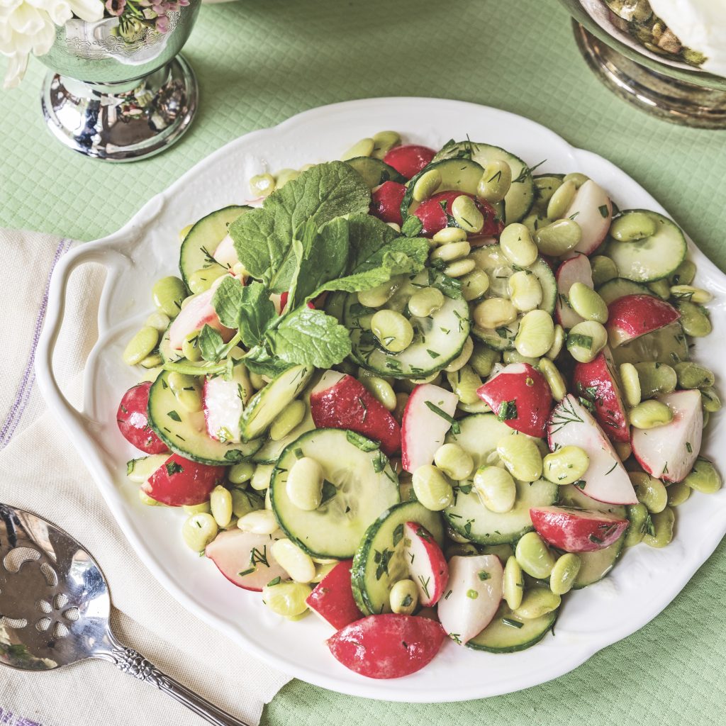 Radish, Lima Bean, and Cucumber Salad