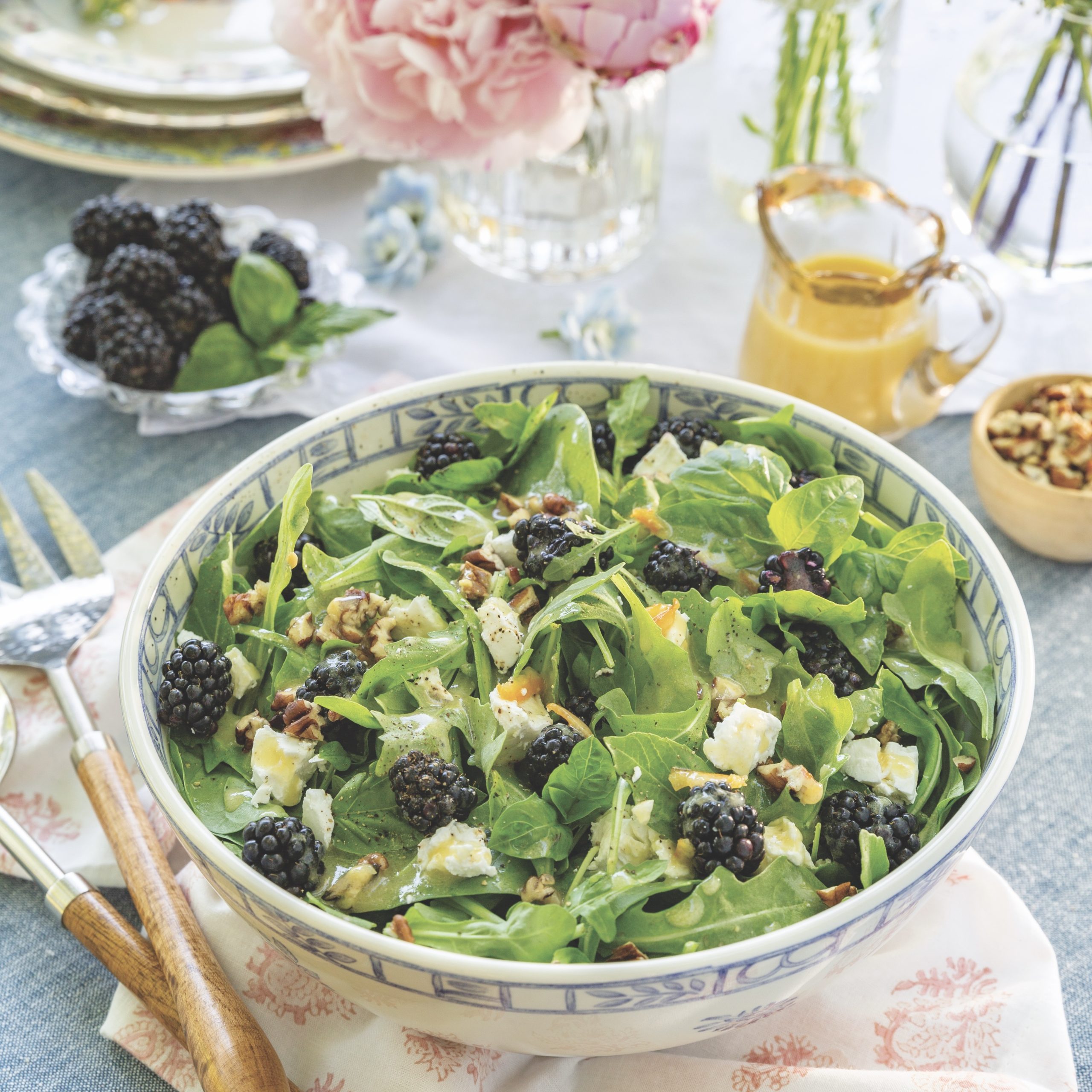 Blackberry and Basil Salad with Balsamic Vinaigrette