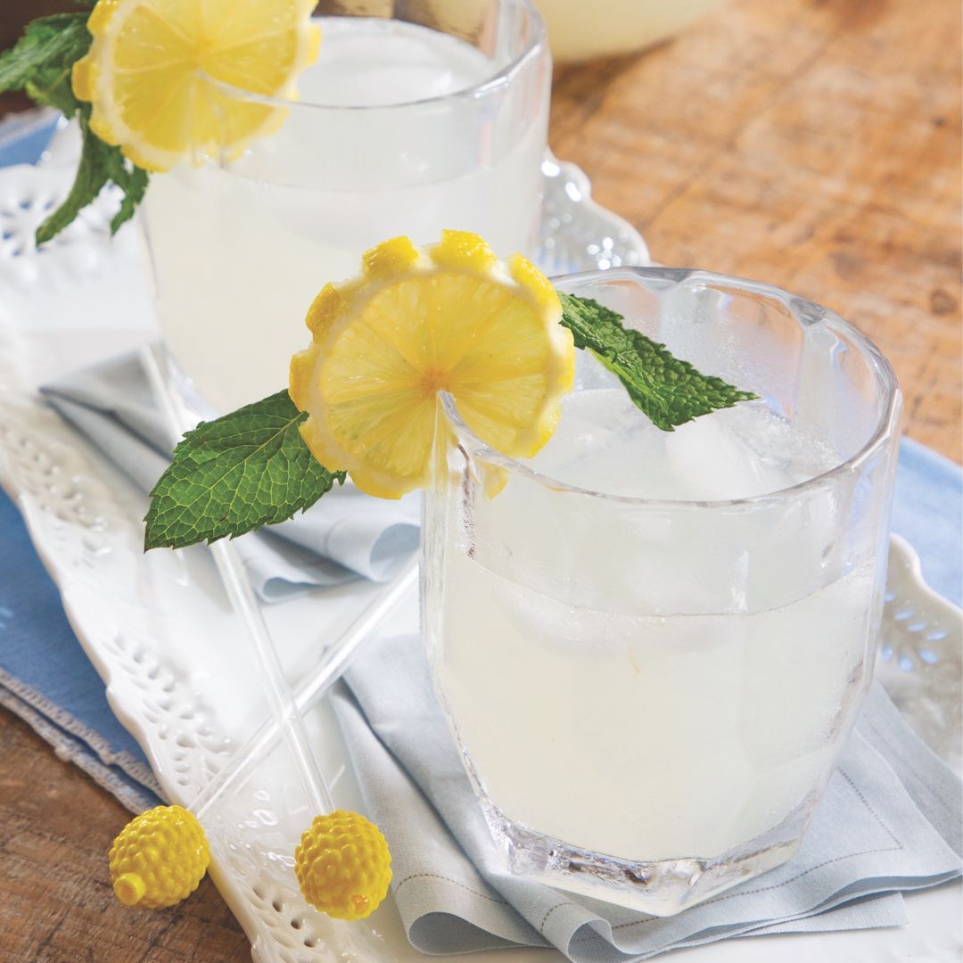 Lemon slice drink garnish