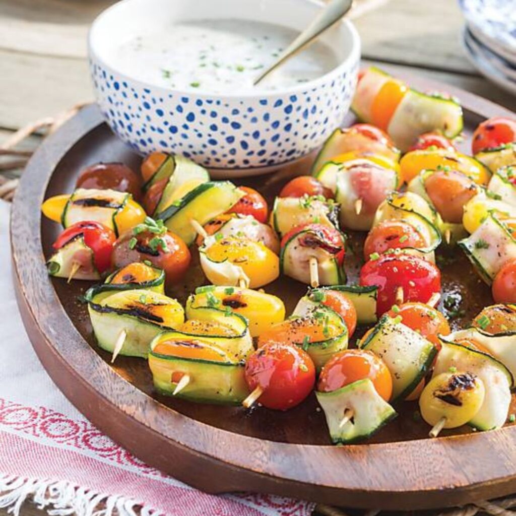 Grilled Tomato-Zucchini Skewers