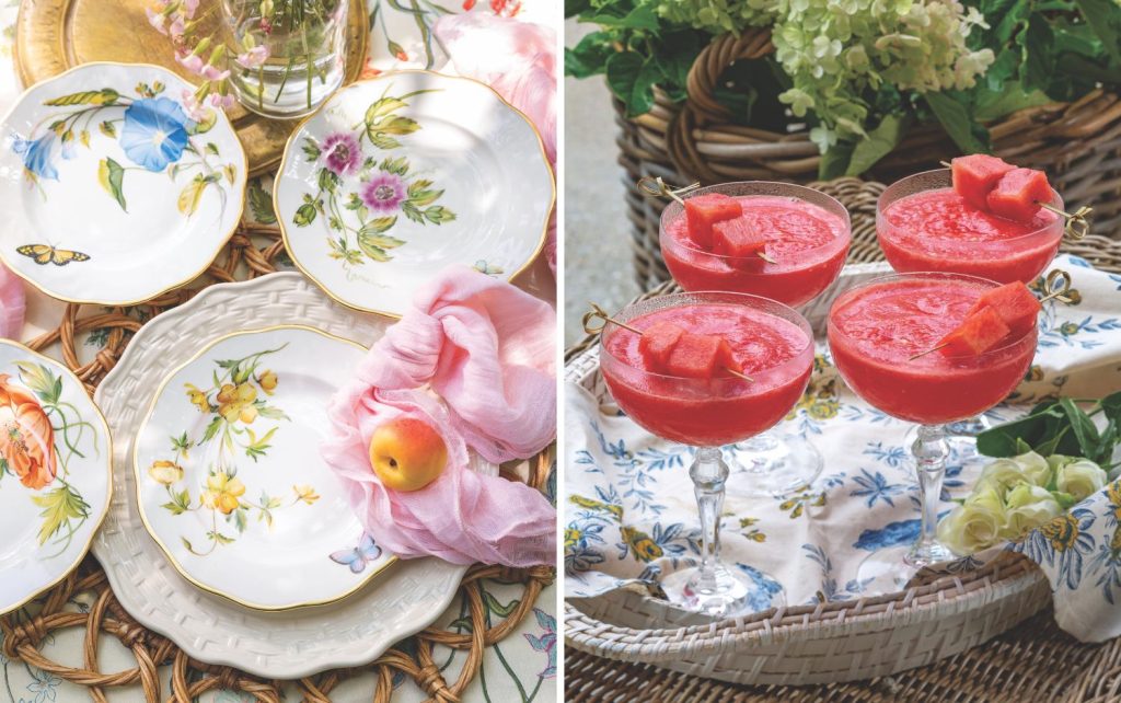 Floral china and Watermelon Frose