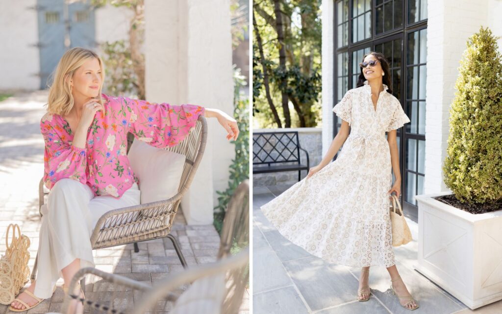 Abbey Glass dress and floral top
